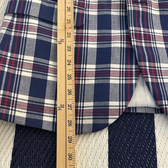 Paisley & Gray Dover Notch Jacket Navy and Red Plaid Blazer